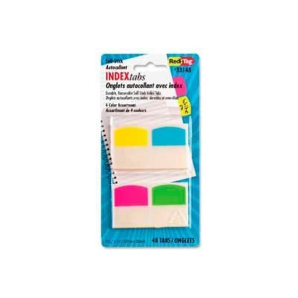 Redi-Tag Redi-Tag® Removable Tabs, 1-1/16" x 1-1/4", Assorted Colors, 48 Tabs/Pack 33148